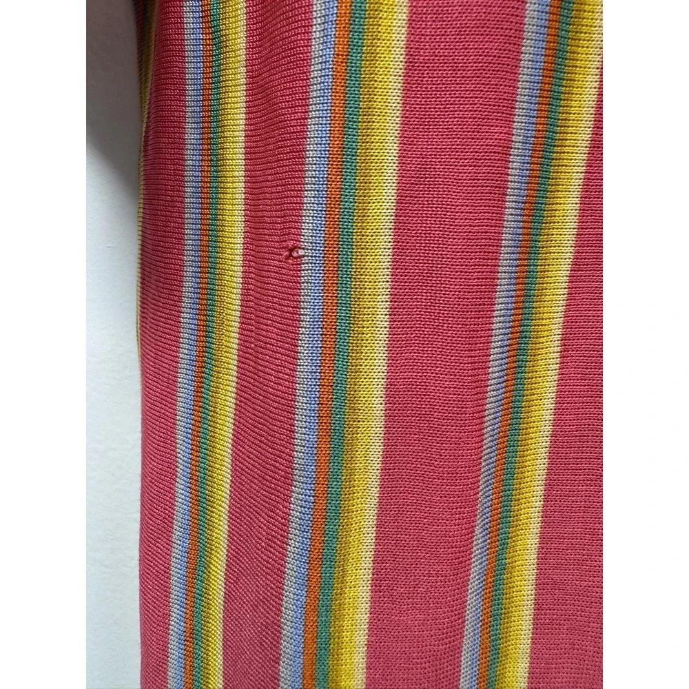 Vintage Europe‎ Craft Sweater Mens Small Multicolor Stripe Mock Neck 80s